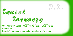 daniel kormoczy business card